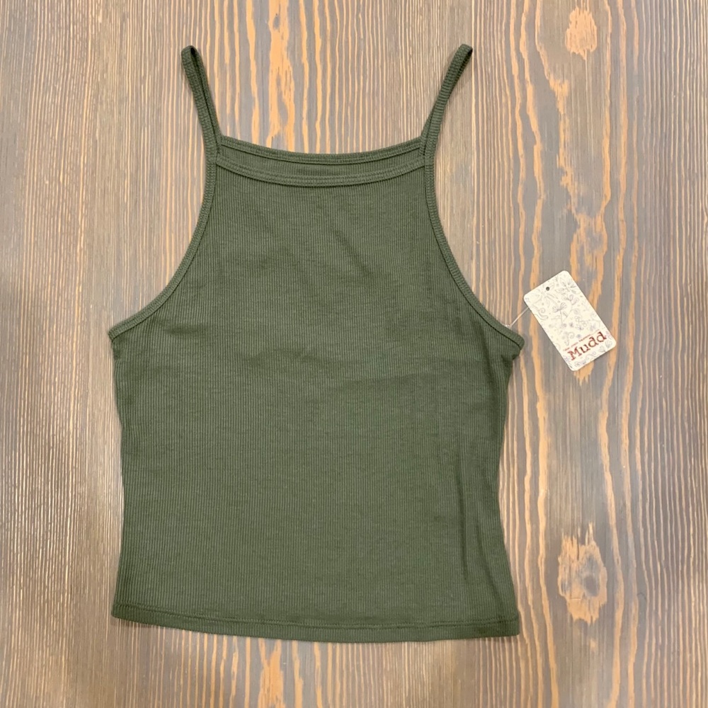 *NEW* Square High Neck Cropped Tank Top Size Small